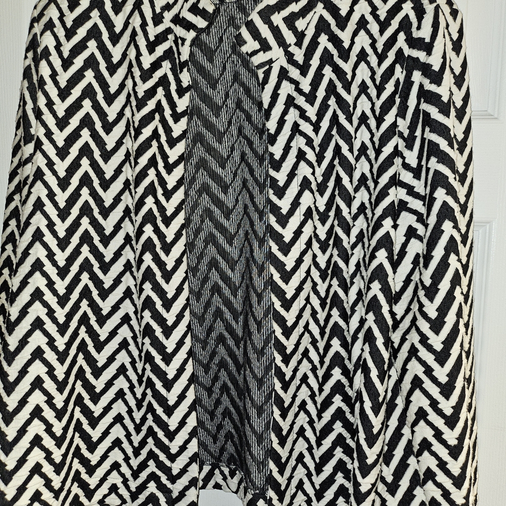 Chevron Patterned Black and White Jacket